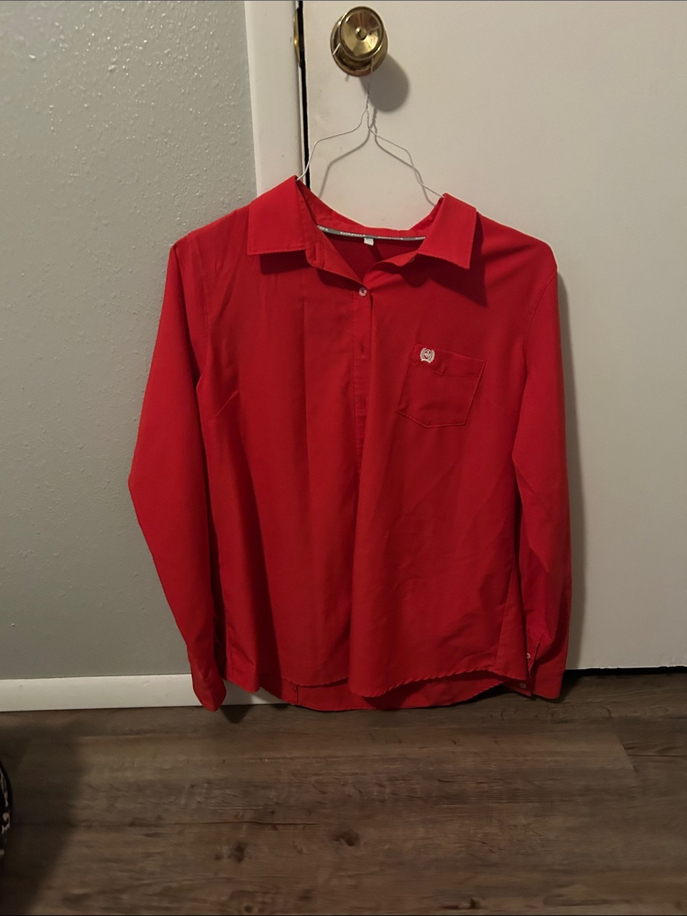 Cinch Red Button-Front Shirt